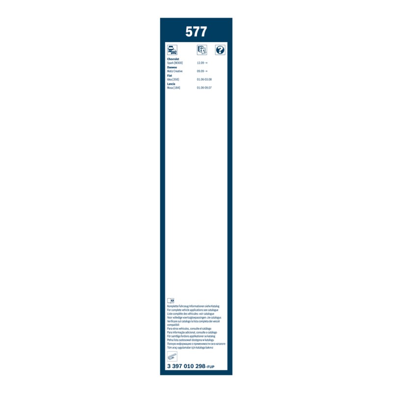 2 Balais d'Essuie Glace 575mm / 380mm Pour Fiat Idea Chevrolet Spark - Lancia