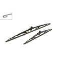2 Balais d'Essuie Glace 575mm / 380mm Pour Fiat Idea Chevrolet Spark - Lancia