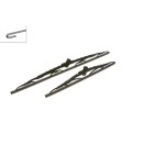2 Balais d'Essuie Glace 575mm / 400mm Pour Renault VW Fiat Idea Ford 71804094