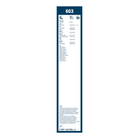 2 Balais d'Essuie Glace 600mm Pour Renault Opel Nissan DAF 93178171 1260954