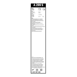 2 Balais d'Essuie Glace 600mm / 340mm Pour Renault Fiat Ford 51787567 51787569