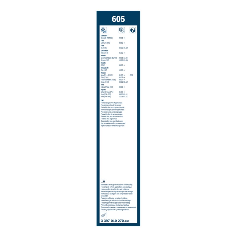 2 Balais d'Essuie Glace 600mm / 340mm Pour Ford Nissan Toyota Daihatsu