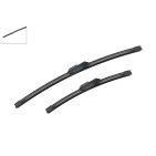 2 Balais d'Essuie Glace 600mm / 400mm Pour Peugeot 3008 5008 III