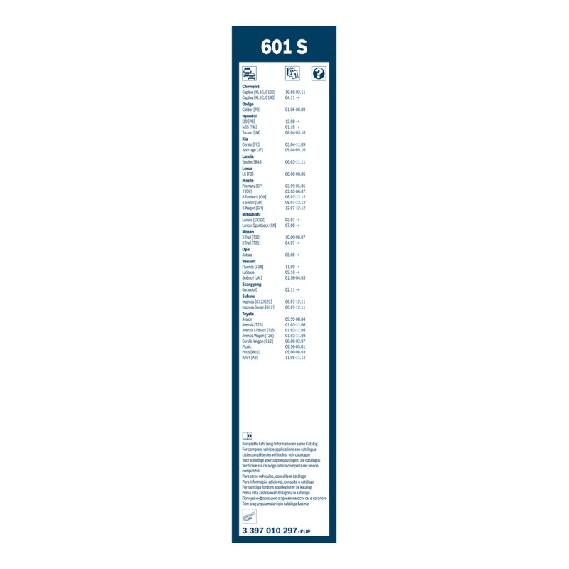 2 Balais d'Essuie Glace 600mm / 400mm Pour Renault VW Opel Antara Skoda Rapid