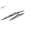 2 Balais d'Essuie Glace 600mm / 400mm Pour Renault Opel Antara Nissan Toyota