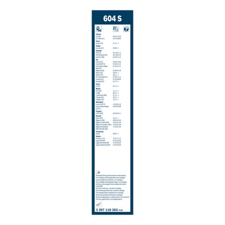 2 Balais d'Essuie Glace 600mm / 450mm Pour Peugeot Renault Dacia Duster Ford