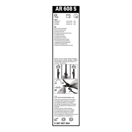 2 Balais d'Essuie Glace 600mm / 475mm Pour Jaguar S-Type XJ