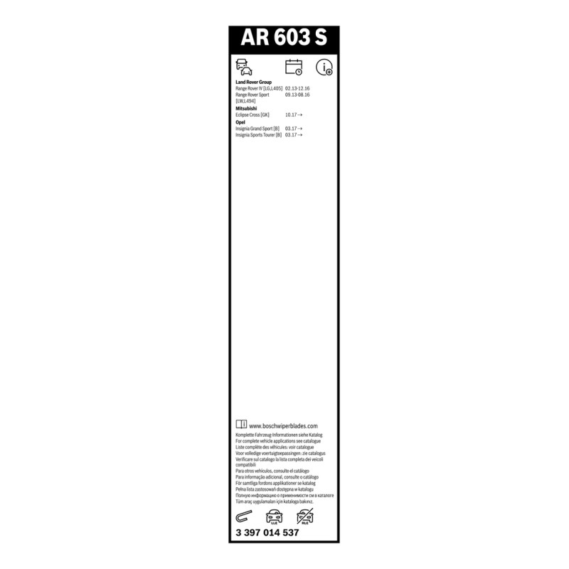 2 Balais d'Essuie Glace 600mm / 500mm Pour Opel Land Rover Mitsubishi Vauxhall