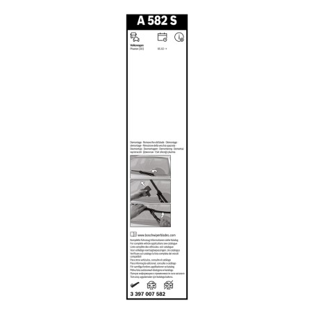 2 Balais d'Essuie Glace 600mm / 530mm Pour VW Phaeton 3D1955425H 3D1955426B