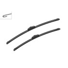 2 Balais d'Essuie Glace 600mm / 530mm Pour Peugeot 406 4007 4008 Renault VW BMW