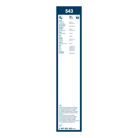 2 Balais d'Essuie Glace 600mm / 530mm Pour Peugeot Renault VW Opel 2D0955425