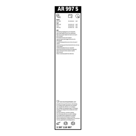 2 Balais d'Essuie Glace 600mm / 550mm Pour Opel Meriva A Chevrolet Honda Mazda
