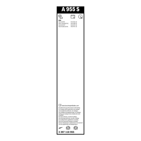 2 Balais d'Essuie Glace 600mm / 575mm Pour BMW Série 5 E39 E60 E61 61610421055