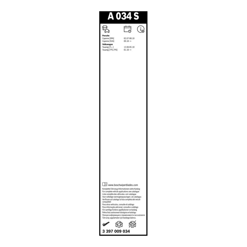 2 Balais d'Essuie Glace 650mm Pour VW Touareg Porsche Cayenne 7P0955425B