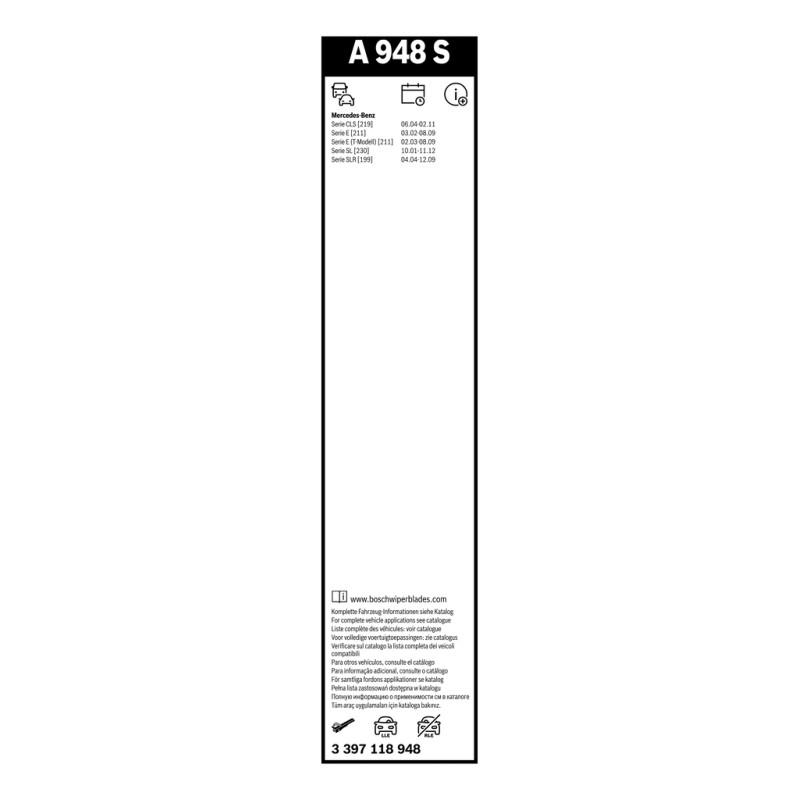 2 Balais d'Essuie Glace 650mm Pour Lotus Evora MERCEDES Classe E T-Model CLS SL