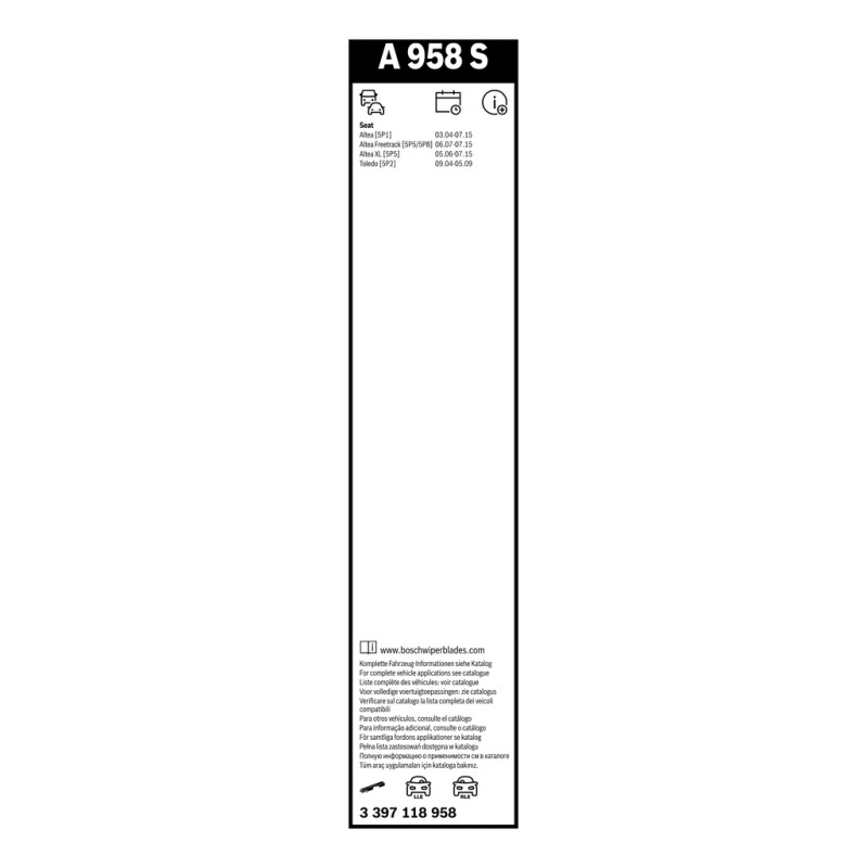 2 Balais d'Essuie Glace 650mm Pour Seat Altea Toledo III 5P0955425F