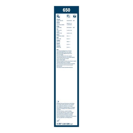 2 Balais d'Essuie Glace 650mm Pour Peugeot Renault Opel Movano B Fiat 288906796R