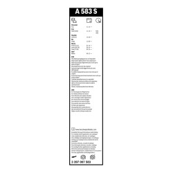 2 Balais d'Essuie Glace 650mm / 340mm Pour Opel Mokka Fiat Nissan Chevrolet Trax