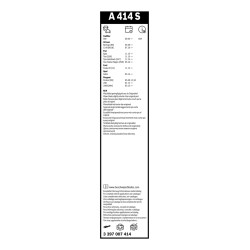 2 Balais d'Essuie Glace 650mm / 400mm Pour Peugeot Renault Opel Adam Fiat 642345