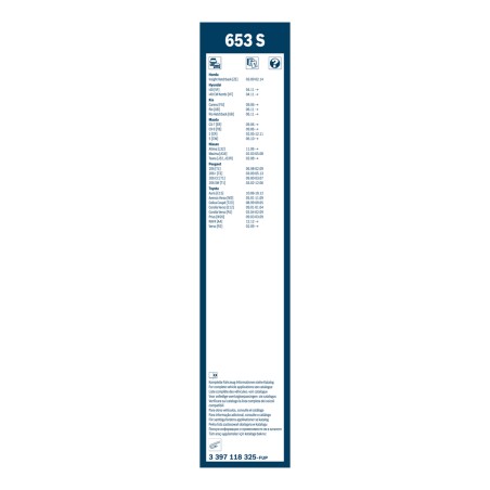 2 Balais d'Essuie Glace 650mm / 400mm Pour Peugeot Nissan Toyota Auris Acura