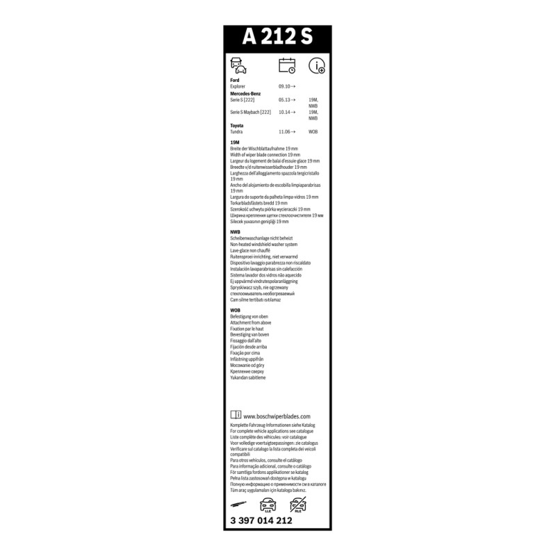 2 Balais d'Essuie Glace 650mm / 550mm Pour Toyota Ford USA MERCEDES Classe S