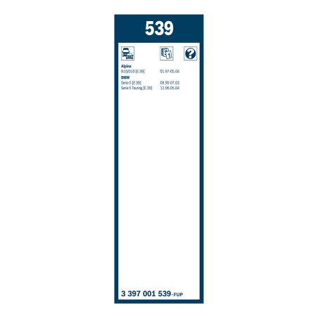2 Balais d'Essuie Glace 650mm / 550mm Pour BMW Série 5 E39