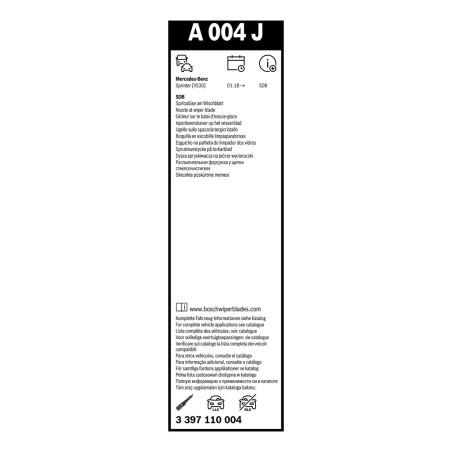 2 Balais d'Essuie Glace 650mm / 600mm Pour MERCEDES Sprinter