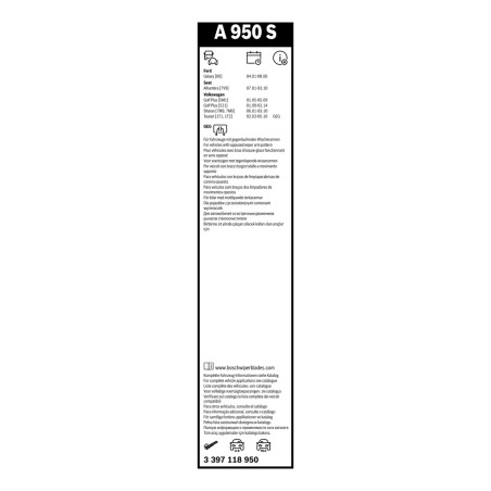 2 Balais d'Essuie Glace 700mm Pour VW Seat Ford 5M0955425A 7M3955425B 1227077
