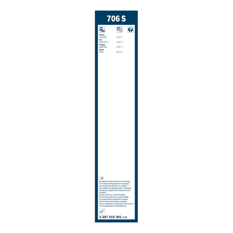 2 Balais d'Essuie Glace 700mm / 500mm Pour Peugeot Fiat Toyota Citroën Jumpy