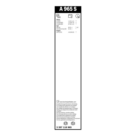 2 Balais d'Essuie Glace 700mm / 600mm Pour Peugeot Opel Citroën C4 - Vauxhall