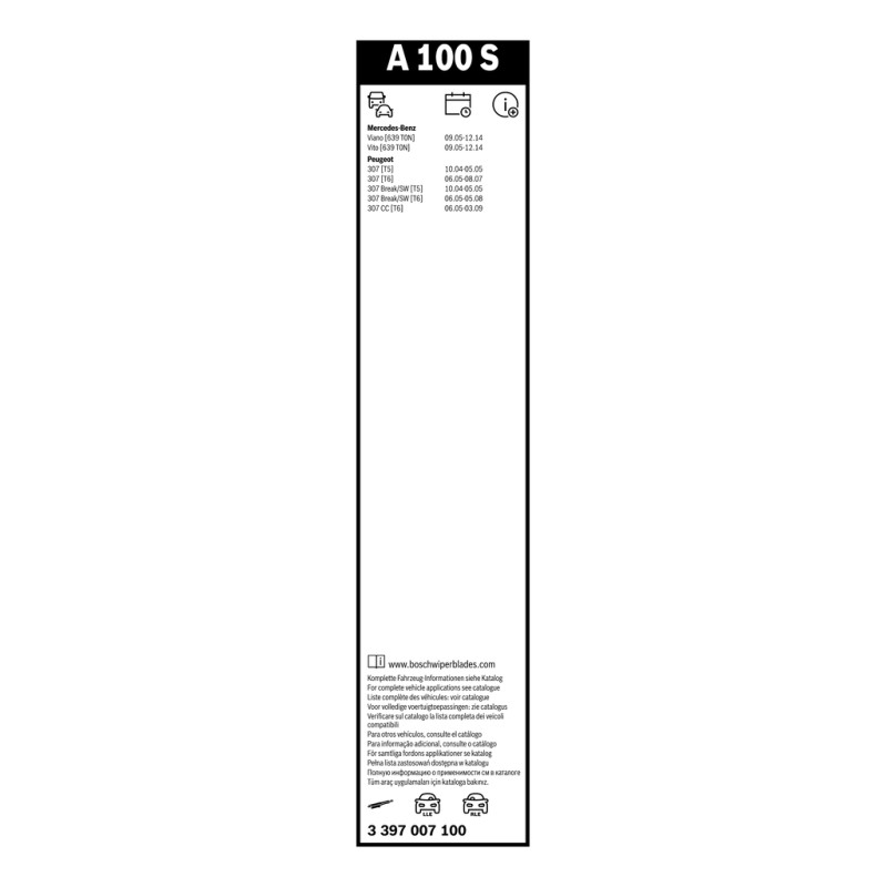 2 Balais d'Essuie Glace 700mm / 650mm Pour Peugeot 307 MERCEDES Viano Vito