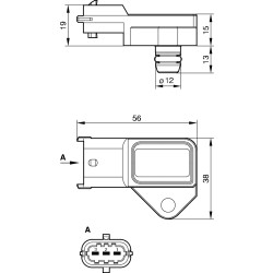 Capteur de Pression de Suralimentation Pour Opel Corsa C Meriva A Vauxhall