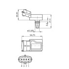 Capteur Pression du Tuyau d'Admission Pour Renault Clio II III 223658143R