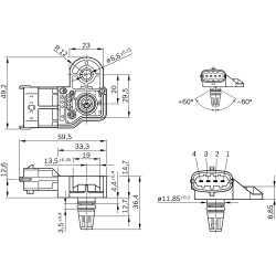 Capteur de Pression de Suralimentation Pour Peugeot VW Opel Adam Fiat 1611432480
