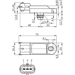 Capteur Pression du Tuyau d'Admission Pour Renault Dacia Opel Fiat 1320767