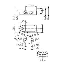 Capteur Pression des Gaz d'échappement Pour Suzuki 1859067JB0000 18590-67JB0