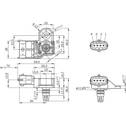 Capteur Pression du Tuyau d'Admission Pour Fiat Chevrolet Lancia Proton 93313154