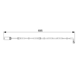 Contacteur Usure Plaquette de Freins Pour BMW F34 4 F32, F82 34356777649