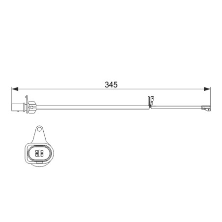 Contacteur Usure Plaquette de Freins Pour Audi A6 A7 Q5 8R0615121A 8R0615121