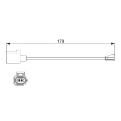 Contacteur Usure Plaquette de Freins Pour VW Audi A3 Q2 Q3 Seat Skoda 8V0615437