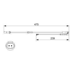 Contacteur Usure Plaquette de Freins Pour BMW Série 1 F40 2 F44 F45 F46 X1 Van