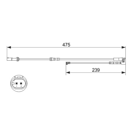 Contacteur Usure Plaquette de Freins Pour BMW Série 1 F40 2 F44 F45 F46 X1 Van