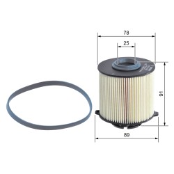 Filtre à Carburant Pour Opel Astra J - Chevrolet Saab Vauxhall 13263262 5818085