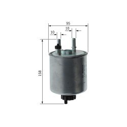 Filtre à Carburant Pour Renault Kangoo Laguna III Twingo II 164003978R