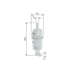 Filtre à Carburant Pour Daewoo MERCEDES MERCEDES-TRUCK MB-TRAC O 100 Puch