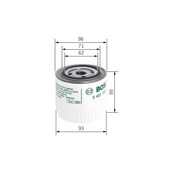 Filtre à Huile Pour Opel Vauxhall Volvo 97049708 30887496 3473645 34736454