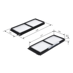 Filtre Habitacle Pour Mazda 2 D65161J6X D65161J6X9A