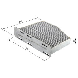 Filtre Habitacle Pour VW Audi Seat Skoda 1K1819653A 1K1819653B 1K1819653
