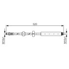 Flexible de Frein Pour Peugeot 208 Citroën C3 II - III C4 Cactus DS3 DS 4806K7