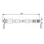 Flexible de Frein Pour Peugeot 307 Citroën C4 I -
